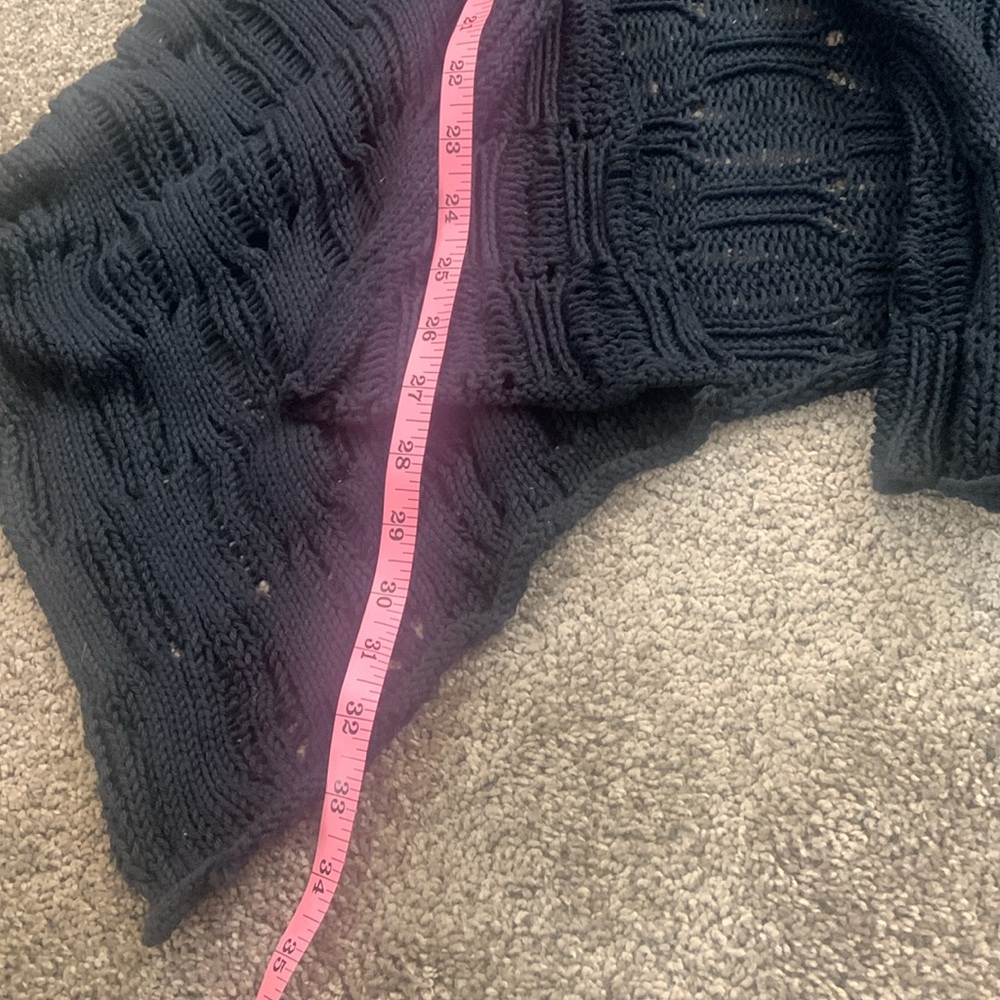 NWT “Pure Handknit” Brand Black Knit Open-Front Shawl Cardigan - Picture 17 of 17